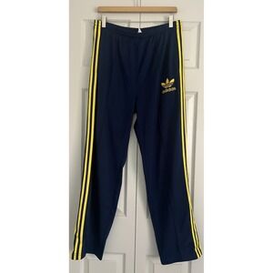 Vintage Adidas Originals Dazzle Pants Scally Trackies Blue Yellow Rare Men's Med